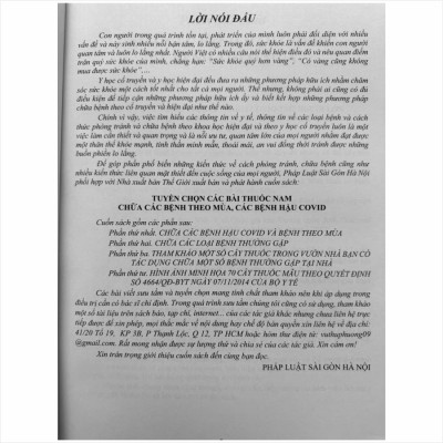 Sách Tuyển Chọn Các Bài thuốc Nam Chữa Triị Bệnh Theo Mùa, Các Bệnh Hậu COVID - V2494D
