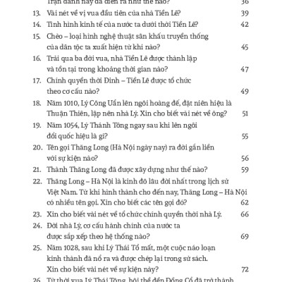 Hỏi Đáp Lịch Sử Việt Nam, Tập 2: Nước Việt Nam Dưới Đời Ngô, Đinh, Tiền Lê, Lý, Trần, Hồ