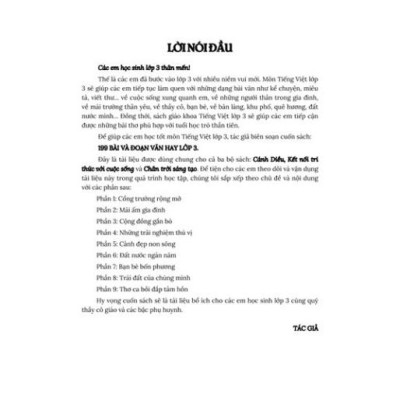 Sách - 199 Bài và Đoạn Văn Hay Lớp 3 ( Biên soạn theo chương trình GDPT mới )