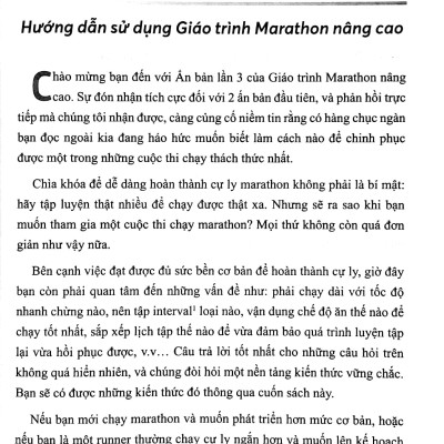 Giáo Trình Marathon Nâng Cao - Dành Cho Những Chân Chạy Sẵn Sàng Tập Luyện Chăm Chỉ Và Bài Bản