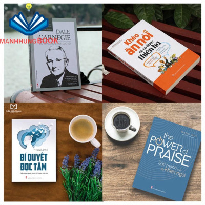 Sách: Combo Đắc Nhân Tâm Trong Giao Tiếp: Bí Quyết Đọc Tâm(TB) + Sức Mạnh Khen Ngợi + Bậc Thầy Giao Tiếp + Khéo Ăn (TB)