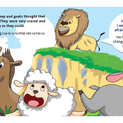 Truyện tranh ngụ ngôn dành cho thiếu nhi ( Song ngữ Anh- việt ) Sư Tử và chuột nhắt