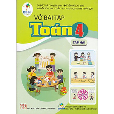 Sách Vở bài tập Toán 4- tập hai- Cánh Diều (Kèm bìa nilong bao sách)