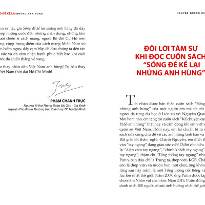 SỐNG ĐỂ KỂ LẠI NHỮNG ANH HÙNG - Câu Chuyện Cảm Động Về Những Người Anh Hùng Cao Thượng, Bình Dị, Sống Mãi Trong Lòng Dân