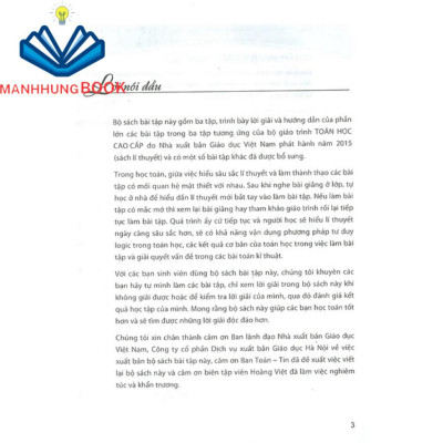 Sách - Bài Tập Toán Học Cao Cấp Tập Một - Đại Số Và Hình Học Giải Tích