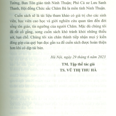 Đạo Bà La Môn Trong Cộng Đồng Người Chăm Ở Việt Nam (Sách chuyên khảo) - TS. Vũ Thị Thu Hà, TS. Hoàng Văn Chung đồng chủ biên