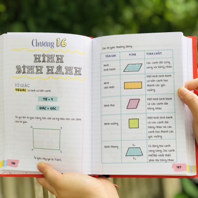 Sách - Sổ tay Hình học ( Tiếng Việt ) Tổng hợp kiến thức toán học hình học từ lớp 8 đến lớp 12 - Á Châu Books, bìa cứng in màu