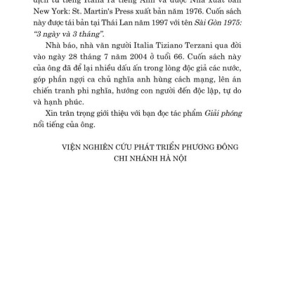 Giải Phóng (Xuất bản lần thứ ba) bản in 2025