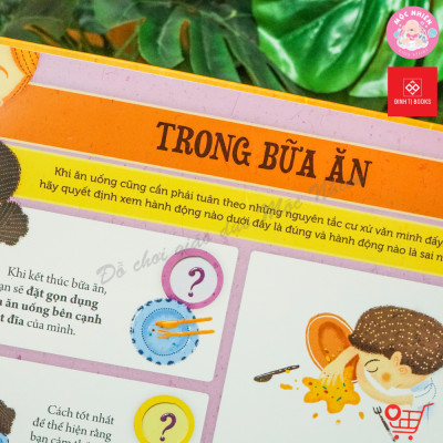 Sách tương tác - Rèn luyện kỹ năng đầu đời cho trẻ - 30 câu trắc nghiệm cho trẻ từ 4 tuổi - Đinh Tị Books