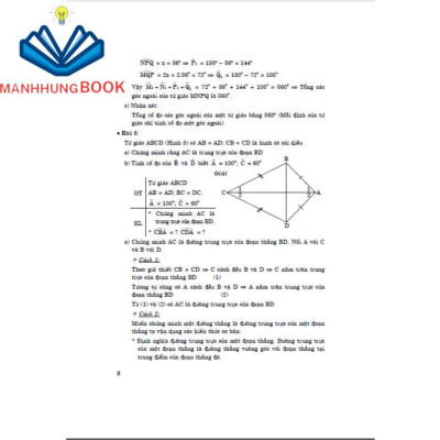 Sách - Phương Pháp Tư Duy Tìm Cách Giải Toán Hình Học Lớp 8 ( Dùng Chung Cho Các Bộ SGK Hiện hành )
