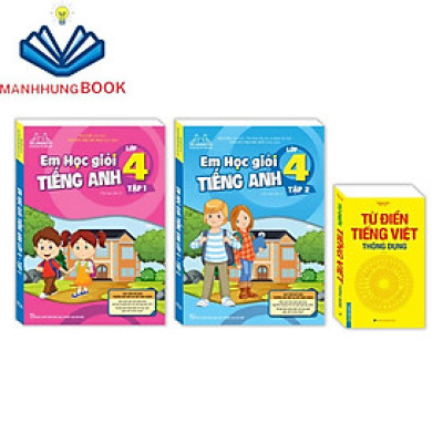 Sách - Combo 3c Em học giỏi tiếng Anh lớp 4 ;Từ điển tiếng Việt thông dụng (to)