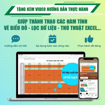 Sách Excel - Powerpoint Bộ 2 Cuốn Sách Tin Học Từ Cơ Bản Đến Nâng Cao - Tặng Video Hướng Dẫn + Khoá Học + FIle Thực Hành