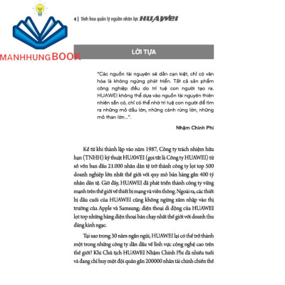 Sách - Tinh hoa quản lý nguồn nhân lực HUAWEI (sách bản quyền)