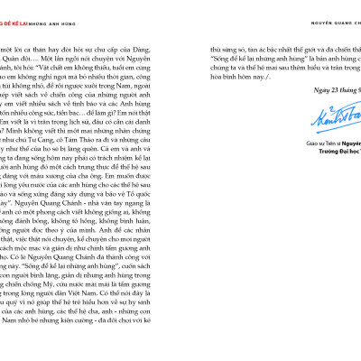 SỐNG ĐỂ KỂ LẠI NHỮNG ANH HÙNG - Câu Chuyện Cảm Động Về Những Người Anh Hùng Cao Thượng, Bình Dị, Sống Mãi Trong Lòng Dân