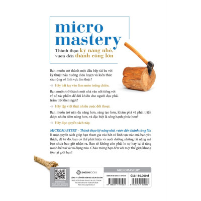 Sách - Micromastery - Thành thạo kỹ năng nhỏ, vươn đến thành công lớn - Tác giả Robert Twigger