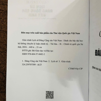 GIÁO TRÌNH LỊCH SỬ ĐẢNG CỘNG SẢN VIỆT NAM (DÀNH CHO BẬC ĐẠI HỌC HỆ KHÔNG CHUYÊN LÝ LUẬN CHÍNH TRỊ)