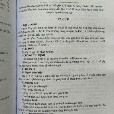 Sách Cẩm Nang Tra Cứu Quy Trình Kỹ Thuật Chuyên Ngành Y Học Cổ Truyền - V2046T