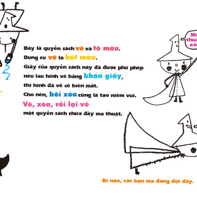 Sách - Dtpbooks - Vẽ, xóa, rồi lại vẽ - Phù thủy nhỏ - Những Người Bạn Ma - Tủ sách vui để học