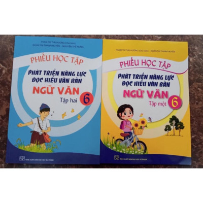 Sách - Combo Phiếu học tập Phát triển năng lực đọc hiểu văn bản Ngữ văn 6 (Tập 1+Tập 2)