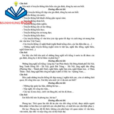 SÁCH - Hướng dẫn trả lời câu hỏi & bài tập giáo dục công dân lớp 6