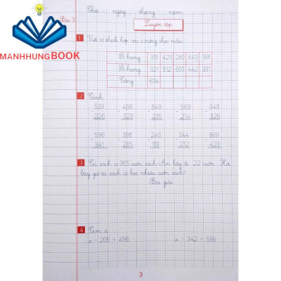 Sách - Vở Ô Li Bài Tập Toán Lớp 3 - Quyển 1 (Biên Soạn Theo Chương Trình GDPT Mới Định Hướng Phát Triển Năng Lực)