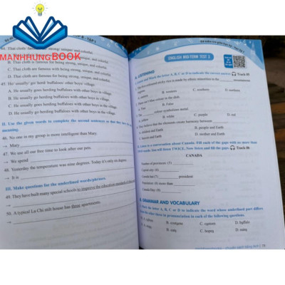 Sách - Bộ đề kiểm tra định kỳ 4 kỹ năng Tiếng Anh lớp 8 Tập 1