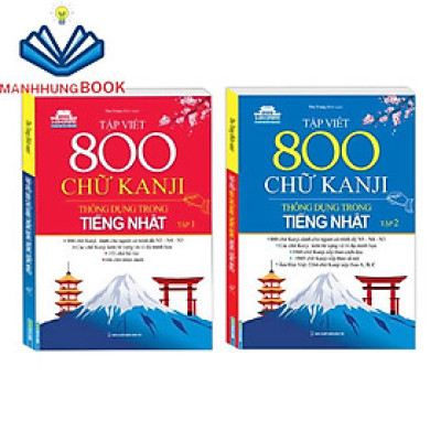 Sách - Combo 2c - Tập viết 800 chữ KANJI thông dụng trong tiếng Nhật (2 cuốn)