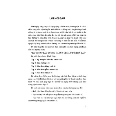 Kỹ Thuật Bảo Dưỡng Và Sửa Chữa Ô Tô Hiện Đại - Kỹ Năng Cơ Bản Sửa Chữa Ô Tô