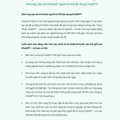 Sách - ChatGPT Từ A Đến Z Trong Một Ngày