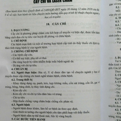 Sách Cẩm Nang Tra Cứu Quy Trình Kỹ Thuật Chuyên Ngành Y Học Cổ Truyền - V2046T