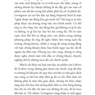 Sách - Jesse Livermore - Reminiscences Of A Stock Operator - Hồi Ức Của Một Thiên Tài Đầu Tư Chứng Khoán