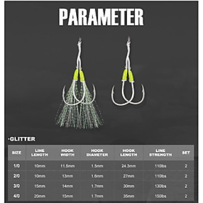 set 2 lưởi JIG đôi Noeby