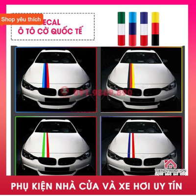 ️FLASH SALE️ decal dán xe thể thao phong cách BMW M sport, cờ ý, đức, pháp, loại cao cấp độ bền cao
