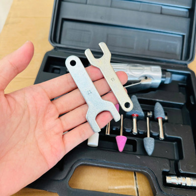 Máy mài hơi, bộ mài săm lốp xe ô tô, xe máy 10 đầu mài - 16 chi tiết, dùng hơi khí nén