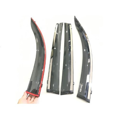 VÈ CHE MƯA CHỈ INOX CAO CẤP DÀNH CHO XE HYUNDAI SANTAFE 2018