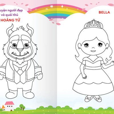 Sách - Colouring 365 ngày Tô màu - KHÁM PHÁ THẾ GIỚI PHÁT TRIỂN TRÍ TUỆ - Công chúa, Hoàng tử...(Cuốn 6)