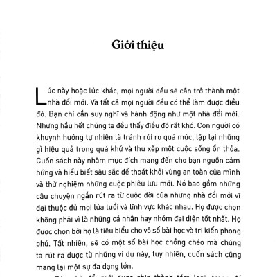Những Bậc Thầy Đổi Mới - 76 Bài Học Truyền Cảm Hứng Từ Các Nhà Đổi Mới Vĩ Đại Nhất Mọi Thời Đại