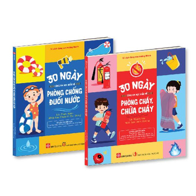 Sách - Bộ Sách 30 Ngày Cùng Em Học Hiểu Về - Phòng Cháy, Chữa Cháy + Phòng Chống Đuối Nước (Bộ 2 Cuốn)