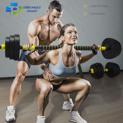 BỘ Tạ Tay + Đòn Tạ Đẩy kết hợp (2 in 1) 20kg,30kg,40kg bộ sản phẩm mẫu mới nhất(KHÁCH CHỌN CÂN NẶNG)