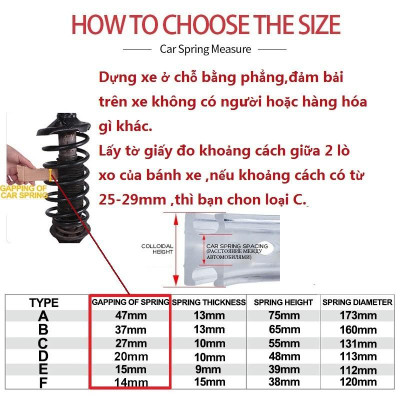 Đệm giảm chấn ô tô Ô Tô Loai A/B/C/D/E Combo 2 MIẾNG AMT Đệm cao su giảm Xóc giảm chấn lò xo cho ô tô