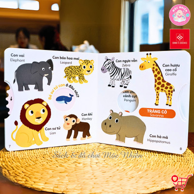 Sách tương tác - Xoay xoay xoay - Đi tìm... Dành cho bé từ 0-6 tuổi (Đinh Tị Books)