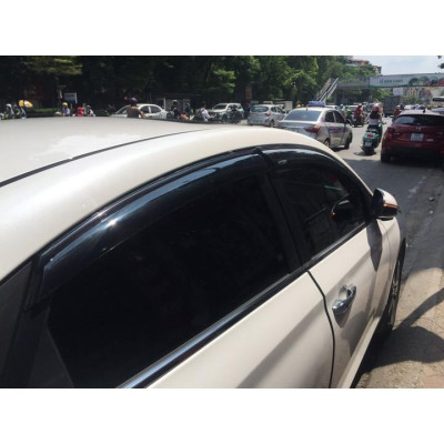 Bộ vè che mưa Hyundai Accent 2018-2019 chỉ mạ Crom cao cấp
