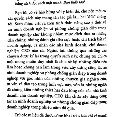 Sổ Tay CEO – Phòng Chống Gián Điệp Trong Doanh Nghiệp