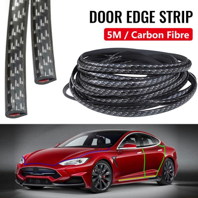 5 Mét Carbon Sợi Cửa Xe Ô Tô Chống Va Chạm Dây Ốp Lưng Sần Viền Cạnh Trầy Xước Bảo Vệ tạo Kiểu Trang Trí Xe Hơi