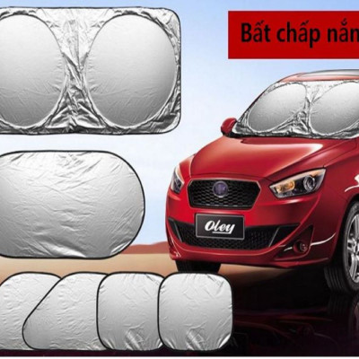 Bộ 6 tấm bạc che nắng phản quang ô tô, Bạt che nắng ô tô gấp gọn tiện lợi, ngăn tia UV nhập thái lan familydecor