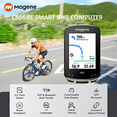 Đồng Hố Tốc Độ Xe Đạp Dẫn Đường Magene C506 SE IPS 2.4 inch GPS WiFi Bluetooth Tương Thích Garmin Strava Hỗ Trợ Android iOS