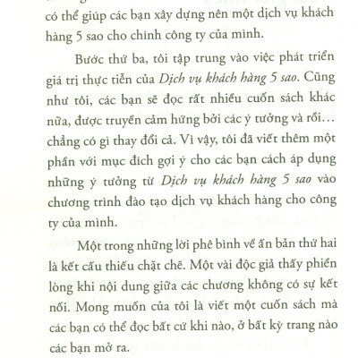 DỊCH VỤ KHÁCH HÀNG 5 SAO - Điều Gì Khiến Khách Hàng Không Thể Rời Bỏ Bạn? (Bản in năm 2022)