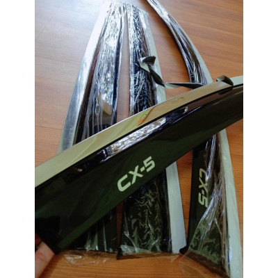 Vè che mưa xe Mazda CX5 2018-2022 chỉ inox cao cấp