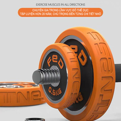 Bộ Tạ Tay Tháo Lắp 20kg Đa Năng FED720 Nhập Khẩu Chất Liệu Gang Mạ Niken