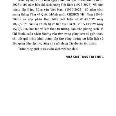 Hồ Chí Minh - Những Vần Thơ Trong Gông Cùm 